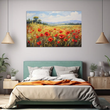 Poppy Flower Acrylic Painting